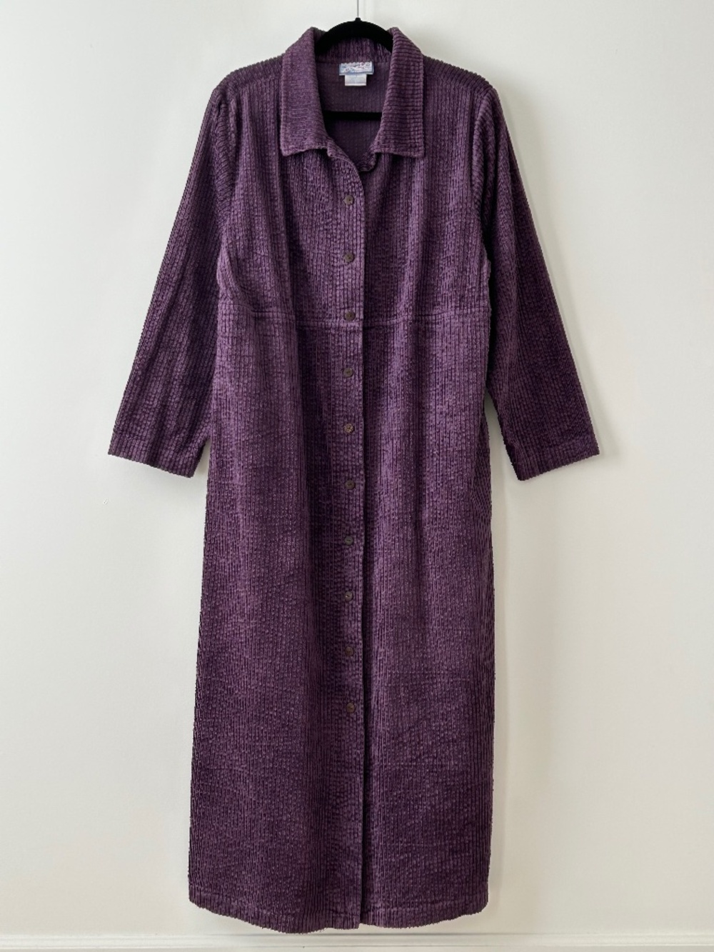 April Cornell 100% Cotton Purple Long Duster Coat